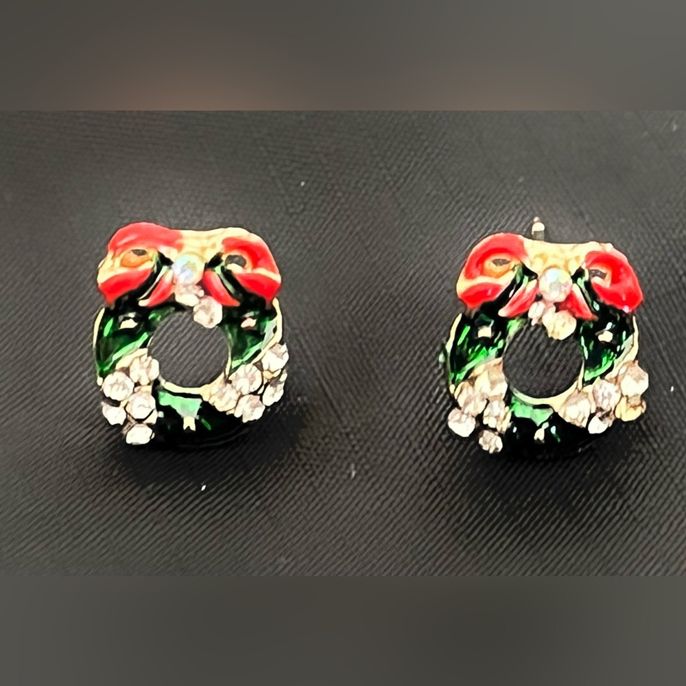New Christmas Wreath Earrings